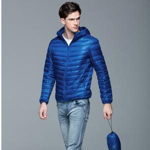 Wholesale new style small quantity solid color nylon/polyester winter mix size slim fit men goose feather jacket from china suppliers