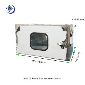 China SS316 Clean Room Pass Through Box / Transfer Hatch No Filtration on sale