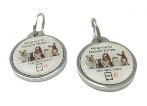 China NFC Animal ID Tags 213 215 Key Ring UV CMYK NXP RFID For Pets on sale