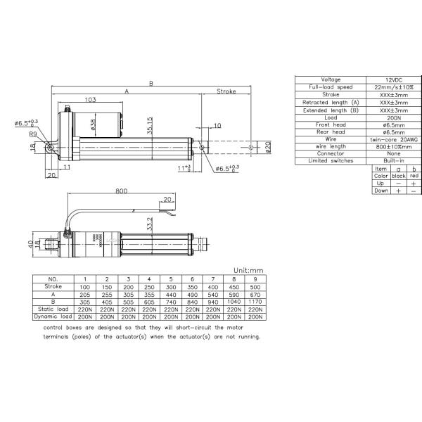 800N Electric Linear Rod Actuator With Potentiometer 5cm 10cm 15cm Travel Length