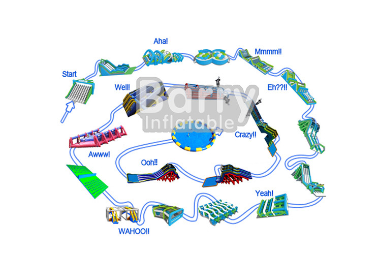 Wholesale Extreme Inflatable 5k Run For Adults / Commercial Event Inflatable Obstacle Course from china suppliers