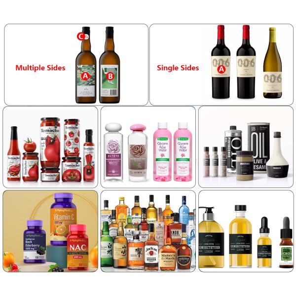 High Speed Date Printer Automatic Bottle Labeler Machine 60 Bottles/Min Capacity