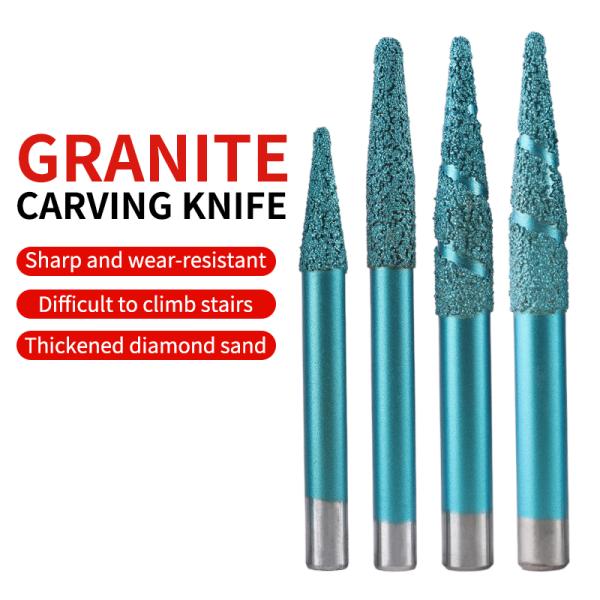 CNC Machining Accessories Router Bit Set Ball Nose Stone Carving Engraving Tools Bits