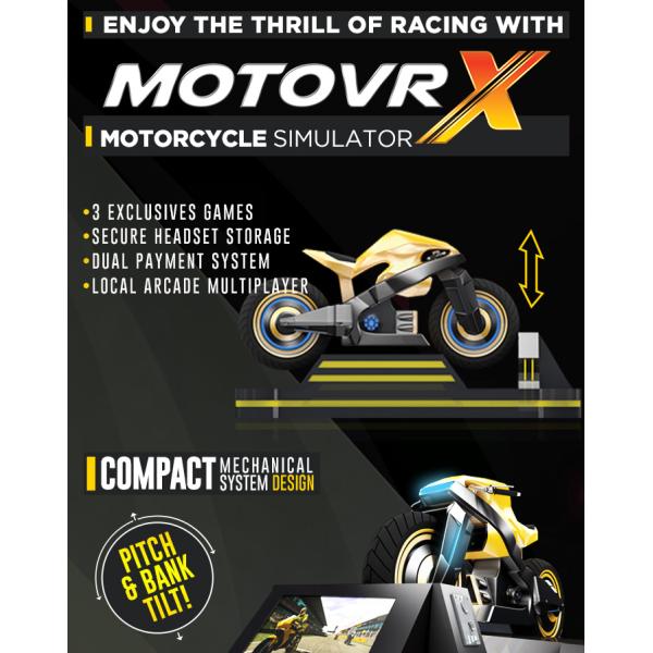 Theme Park Xd VR Motorcycle Simulator Equipment With Locked Door 2.05 X 1.2 X 1.25 M
