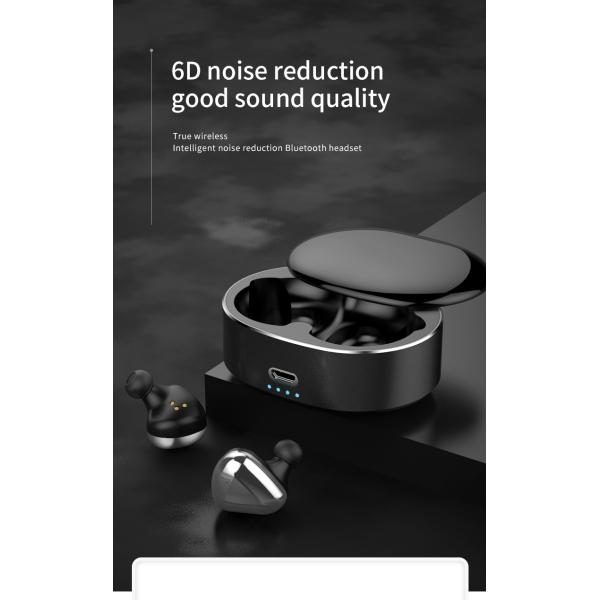 HiFi 6D Stereo Bluetooth 5.0 Tws Wireless Headphones Ipx6 Waterproof Headset Handfree Sport Bluetooth Earphone