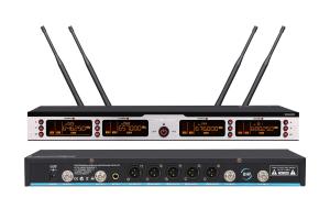 Wholesale UHF 4 Channels Wireless Microphone System 80Hz -16KHz With Long Pick Up Range 100cm from china suppliers