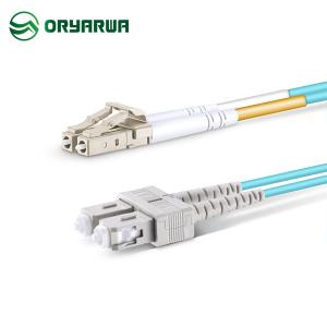 Wholesale LC UPC To SC UPC Duplex Fiber Optic Multimode Patch Cord OM3 from china suppliers