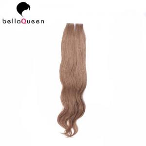 China Full Cuticles Body Wave Dark Brown Tape Hair Extension For Women Full End on sale