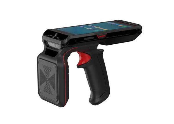 Quality 5.5" Android Handheld Mobile Phone UHF RFID Reader Terminal With NFC 2D Barcode Scanner for sale