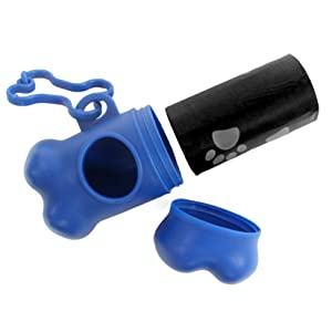 Dog bone waste bag dispenser with twist off cap