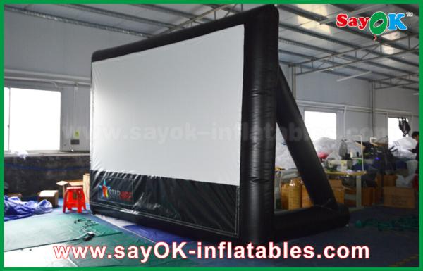 Quality Outdoor Inflatable Projection Screen 7mLx4mH Inflatable Movie Screen PVC Material WIth Frame For Projection for sale