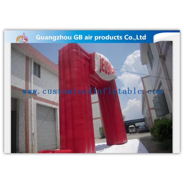 Waterproof Commercial Custom Inflatable Arch Red Gateway Square for Amusement Park / School