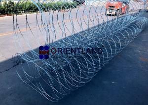 China Triple Strand Razor Wire Fence Wall Obstacles Pyramidal Type 10m Length on sale