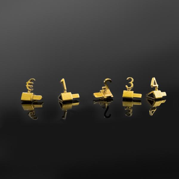 3D Metal EUR Pricing Systems for jewellery Retail Price Display Tags