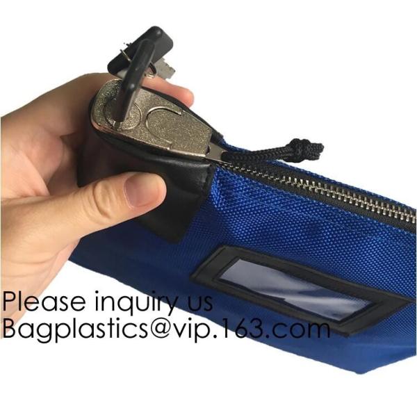 Locking Satchel A3 Money Bags,Leatherette Cash Bag,Utility Coin Bag for Business, Household, School or Personal Use pac