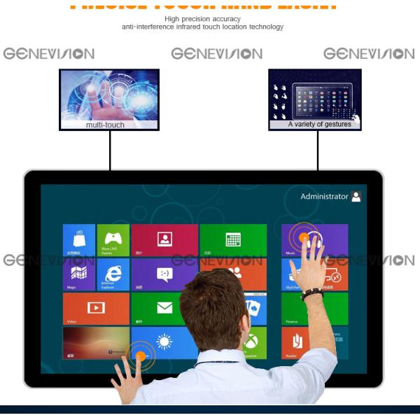 43 Inch High definition multi-function Wall Mount LCD Display Touch Screen Digital Signage