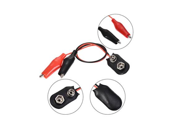 Quality 9V Snap Battery Button Alligator Clips Electronic Components Batteries Connector for sale