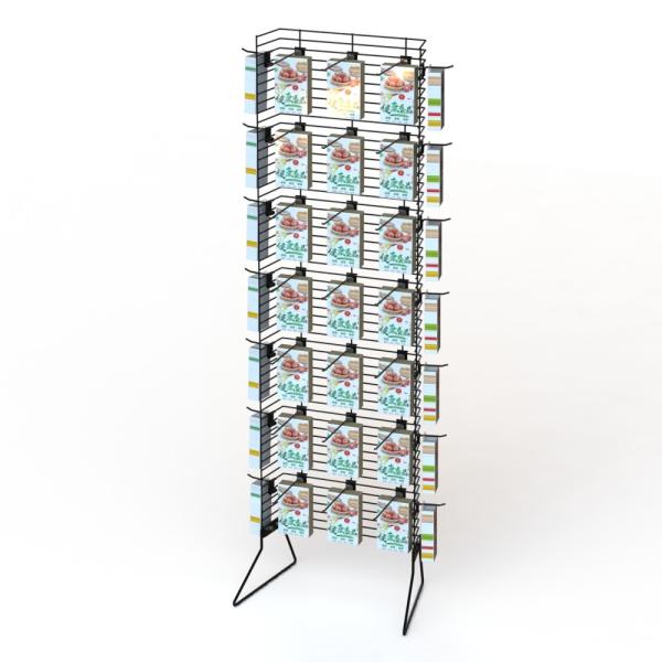 Quality Single Powder Wing Metal Display Racks Knockdown Structure for sale