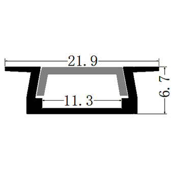 1606B Recessed LED Extrusions for SMD2110 2014 2216 2835 3014 3528
