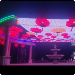 China SPI/DMX Control Mode Transparent LED Mesh Screen Waterproof For Shopping Mall on sale