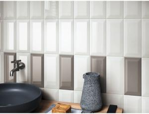 Wholesale ISO13006 75x150mm Interior Wall Tiles , Beveled Edge Subway Ceramic Tiles from china suppliers