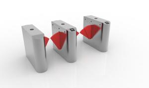 China Dc Brush Motor Security Barrier Gate / Flap Gate Barrier With Safety Mechanism on sale