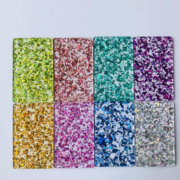 1.2g/cm3 Glitter Acrylic Sheets 4x8ft Plexiglass Hangbag Decor