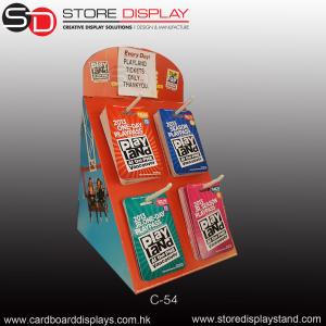 Wholesale Display corrugated counter displaybox with hooks from china suppliers