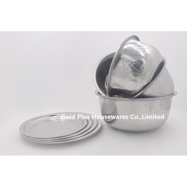 20cm Stainless Steel Basin Kitchen Round Soup Stock Pot With Cover