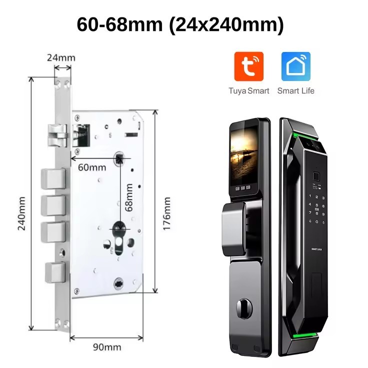 Glomarket 3d Face Recognition Fingerprint Tuya Wifi Digital Smart Lock