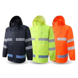 Wholesale Reflective PPE Safety Wear Waterproof Double Layer Adult Split Raincoat Overalls from china suppliers