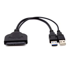 China SATA 7 + 15P Male To USB 3.0/USB 2.0 2 In 1 2.5Inch Hard Drive Data Cable on sale