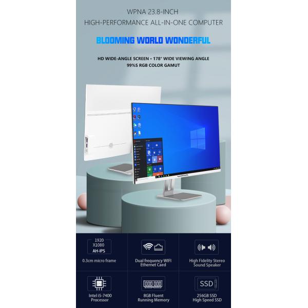 21.5 23.8 Inch Core I3 I5 I7 Business Desktop All In One Computer Pc for Windows 10 OS