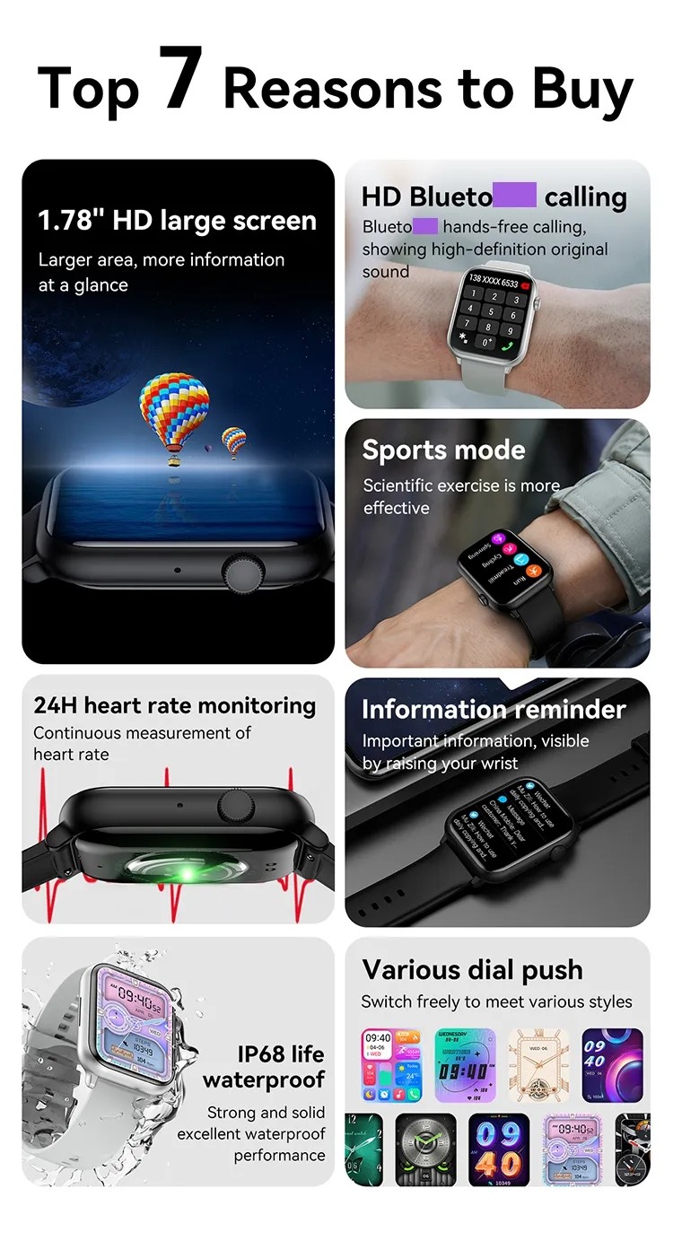 Practical Smartwatch With BT Calling , HK27 1.78" AMOLED Calling Smartwatch