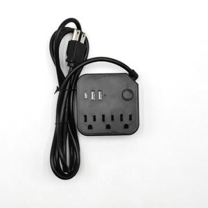 China 3 outlet Power Socket 1.5FT Cord, 2 USB 1 Type C Surge Protector on sale
