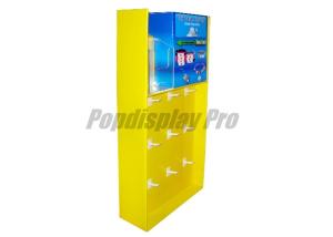 China Recycled Cardboard Display Stand Hooks Yellow For Walgreen Healthy Wristband on sale