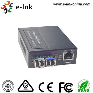 Wholesale 1x10/100BASE-T to 2x100BASE-X SFP Media Converter with Built-in Power Supply from china suppliers