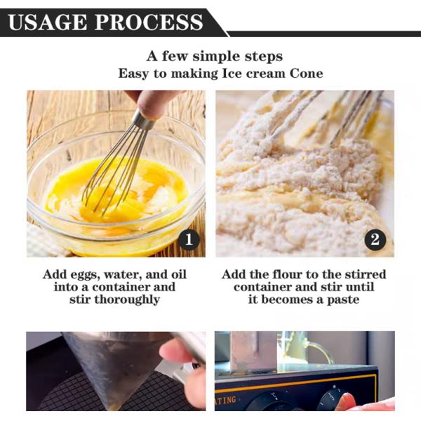 Non-stick Plate Electric Waffle Maker Machine 1300W for Snack Bar Long Service Life