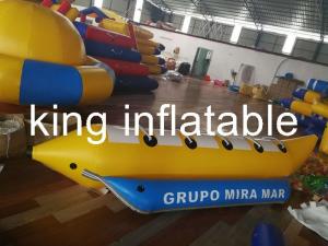 China Sea Inflatable Fly Fishing Pontoon Boats For Children And Adult 0.9mm PVC Tarpaulin / Banana Boat Price on sale