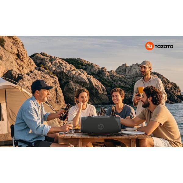 80W IPX7 Waterproof Bluetooth Speaker with 5000mAh Battery