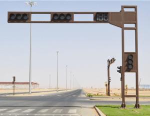 China Steel Double Post Sign Support System Traffic Signal Poles on sale