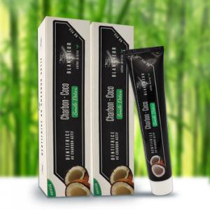 China FDA Natural Bamboo Charcoal Toothpaste OEM Coconut Whitening Toothpaste on sale