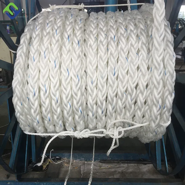 Polypropylene PP 8 Strand Floating Rope for Ship Mooring with Low Elongation