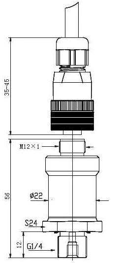 400bar Stainless Steel Water Pressure Sensor Transducer