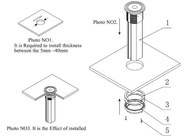 Intelligent Retractable Lifting Pop Up Socket 13A Tabletop Type