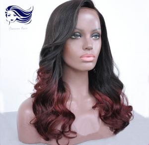 China Black Women Remy Human Hair Full Lace Wigs Tangle Free 24 Inch on sale