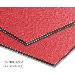 Wholesale 3mm Red Brushed ACM , aluminium composite panel from china suppliers