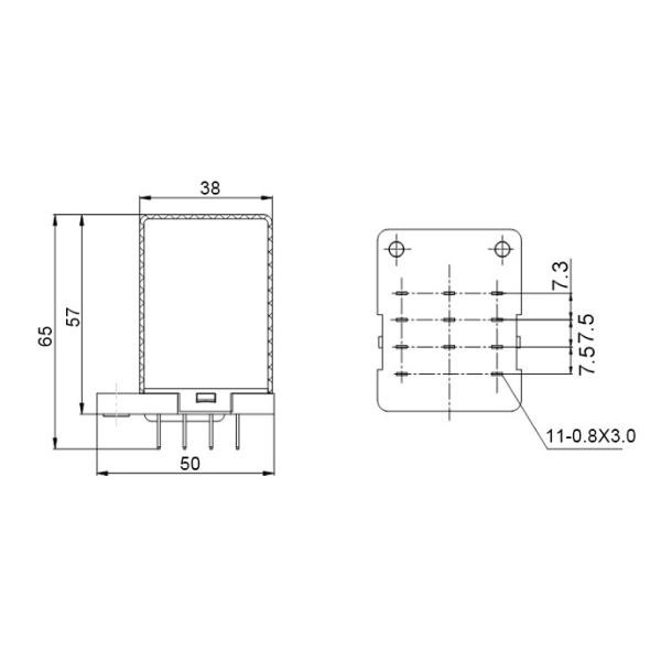 JQX-38FB 3pole DC 12V 30A General Purpose Power Relay 11 Pin