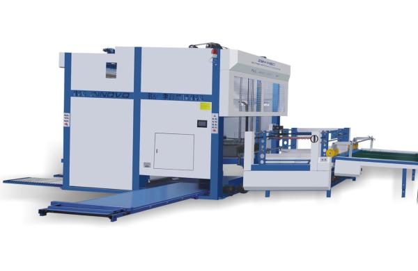Quality Litho Laminator Used Auto Flip Flop Pallet Stacker Machine For Corrugated Board for sale