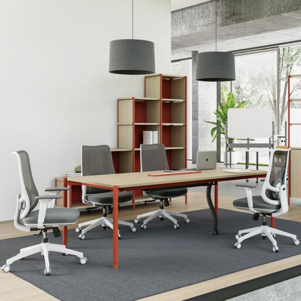 FLEX Home Office Conference Table Cable Management Design Custom Size Materials